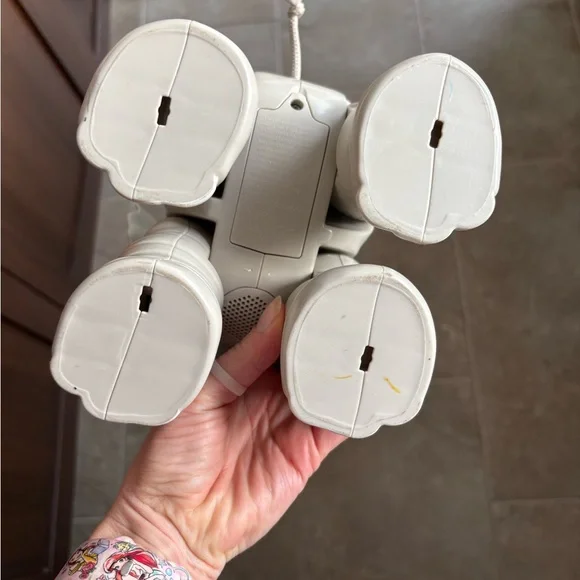 White Elephant Figurine Accent with Yellow Bird Detail - Picture 4 of 4